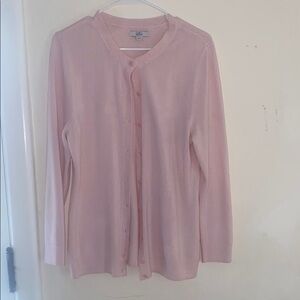 SOLD--Croft & Barrow Pink Cardigan Sweater